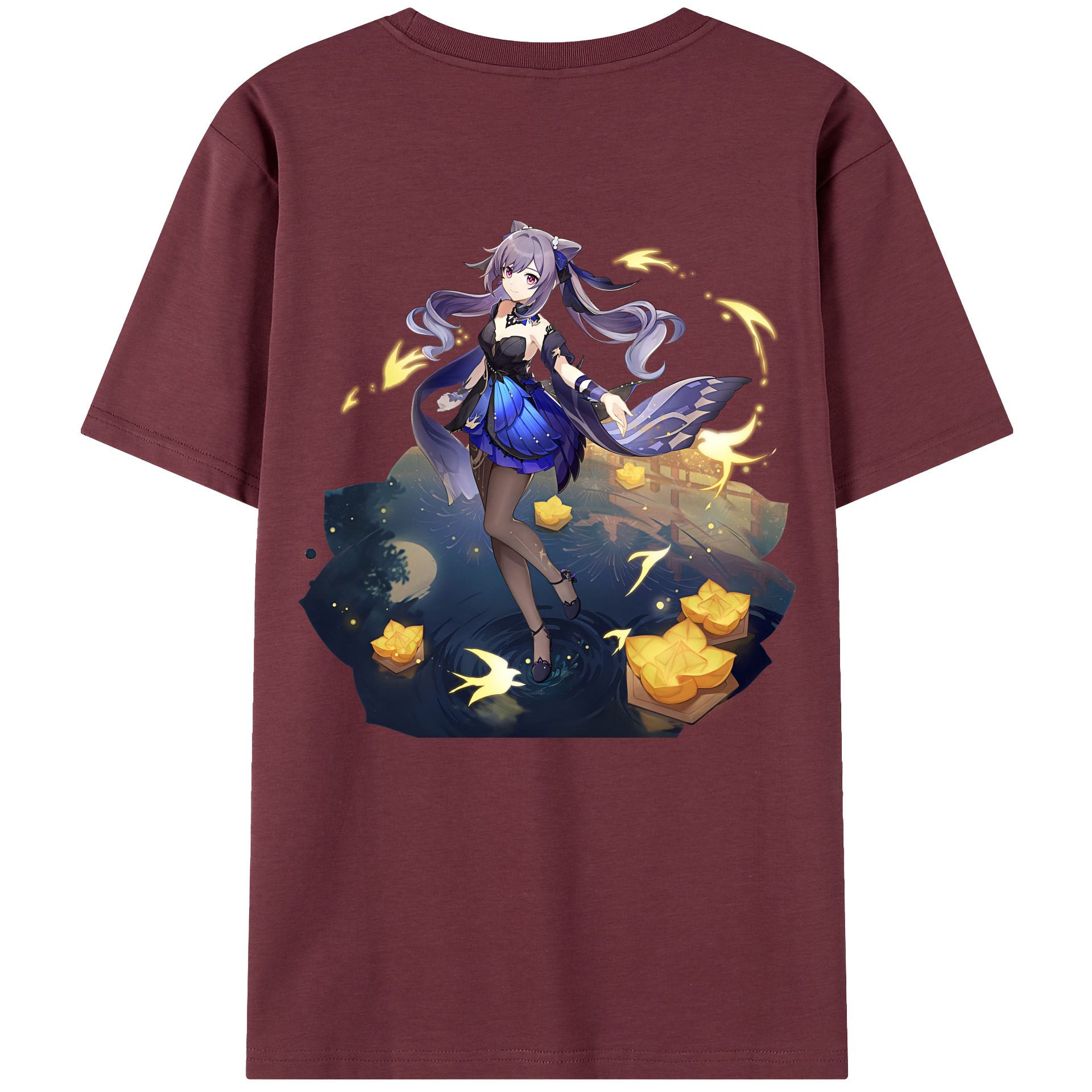 げんし神 刻晴 こくせい genshin Kokusei 綿100％半袖Tシャツ（背面プリント）